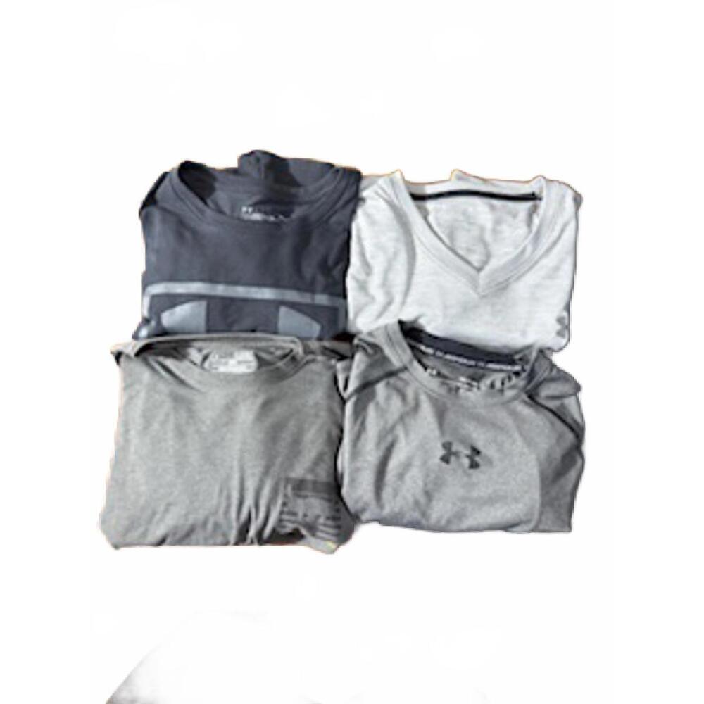 Under Armour T-Shirt 4 Pack Small Medium Gray Black Activewear Men's Excellent